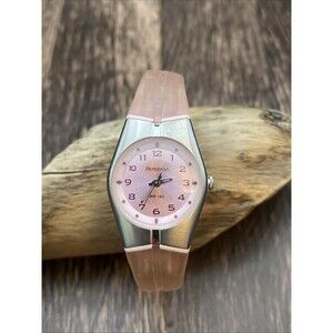 Women's Armitron Analog Watch Pink/Silver 25/6355 WR 165Ft Acrylic Bezel Y121E